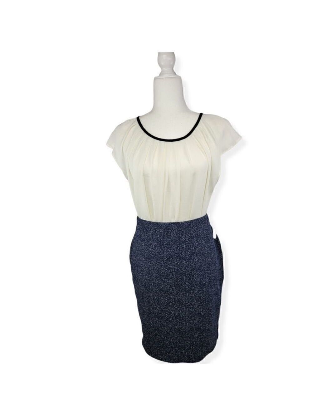 Simply Styled Navy Blue Skirt Petite Large